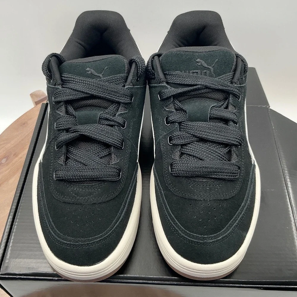 Puma Caven 2.0 Suede Black White Gum Sole Sneakers 400708-01 Mens 10.5